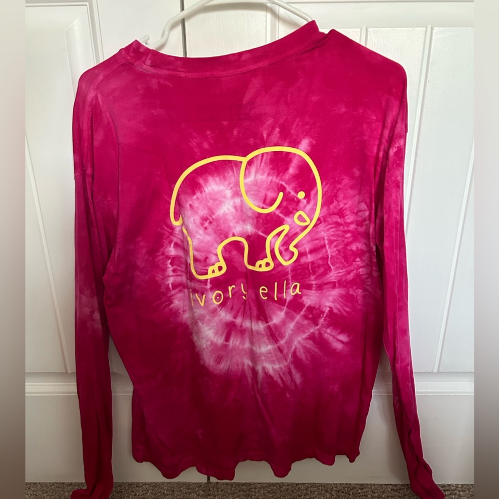 ivory ella pink tie dye long sleeve